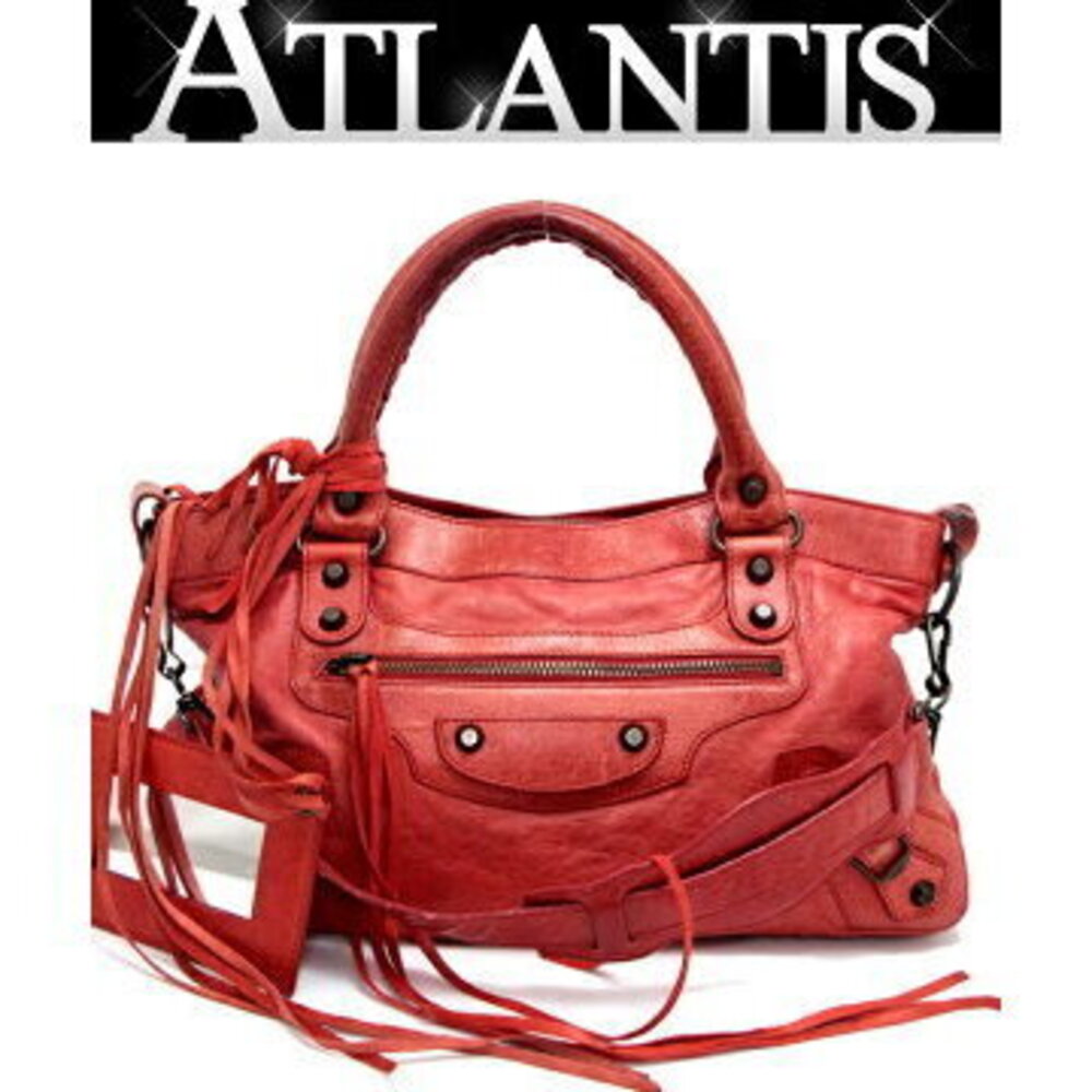 Balenciaga The First Bag Leather Red